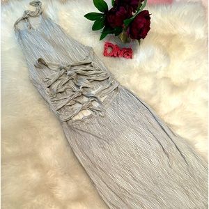 Halter Dress/Midi Striped